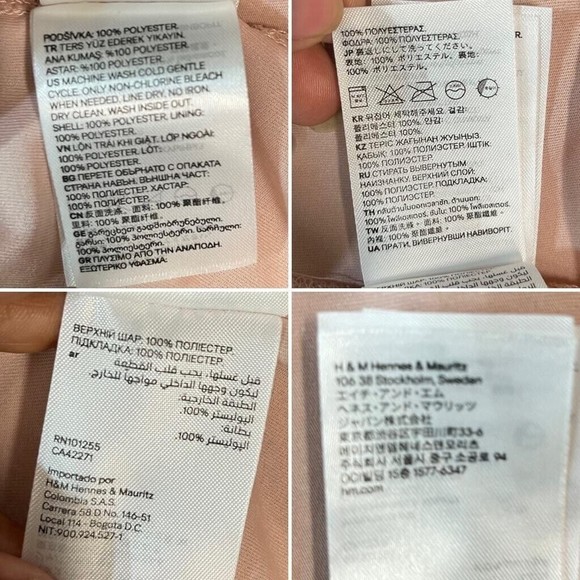 HM Women Short Dress in Pleated Fabric Sz 4 Pink Sleeveless Tie At The Neck - Picture 9 of 16